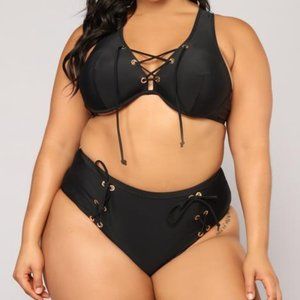 Fashion Nova Leo Bikini - Black 1X